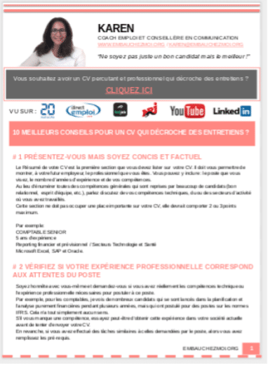 Conseils CV gratuits