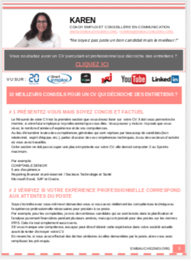 10 conseils CV professionnel
